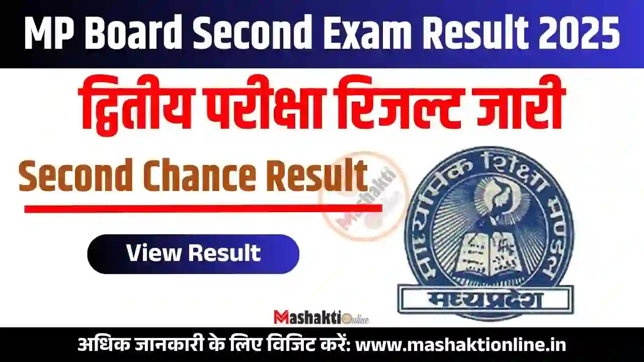 MP Board 2nd Exam Result 2025